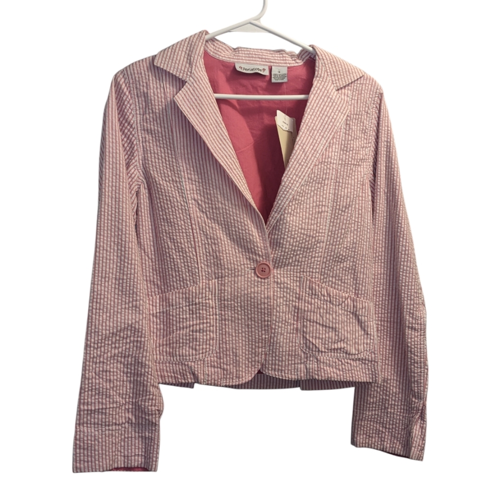 🆕 Periscope Pink Striped Blazer S